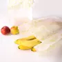 Obst- und Gemüsebeutel XL, weiß, Musteraufdruck olive